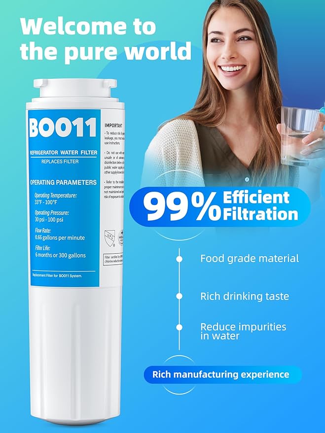 Upgraded BOGDA EDR4RXD1 RWF0900A Water Filter UKF8001, Fit for Evenydrop Filter 4 and Whirl-Pool Water Filter 4, Replacement RFC0900A, AXX-200/750, UKF8001P, 469006, WD-F07, 4 packs