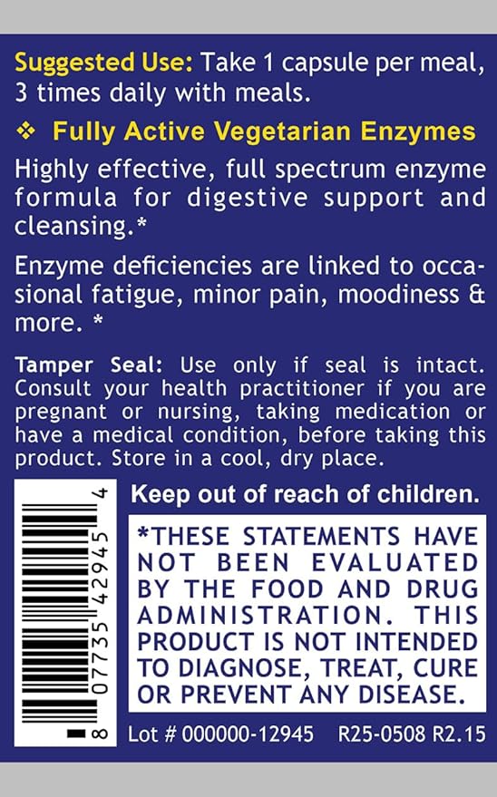 Quantum Nutrition Labs Quantum Digest - Digestive Health Enzymes for Women and Men, Digestion Support for Gut Health, Fully Active Vegan Enzyme Pills - 60 Vegetarian Capsules