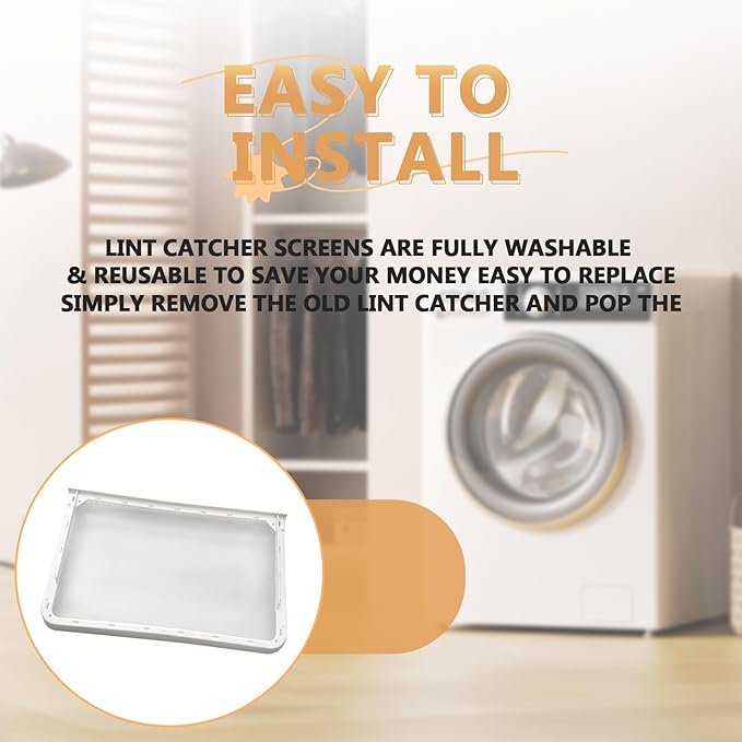 33001808 Dryer Lint Filter Screen Replaces WP33001808 PS2035632 AH203563, Compatible with Whirlpool Maytag Dryer Fits MDE9206AYW MDE5500AYW MDG5500AWW Dryer Parts Lint Trap