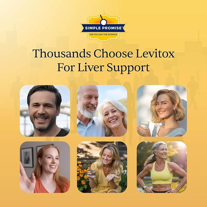 Simple Promise Levitox - Liver Detox Supplement with Milk Thistle, Dandelion Root and Artichoke Extract - Supports Liver Health, Metabolism and Digestion - 60 Capsules