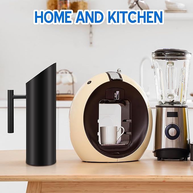 3 Pack 53oz/1.5l Stainless Steel Water Pitcher Modern Metal Pitcher with Ice Guard Black Carafe Drink with Handle or Iced Hot Drink Tea Juice Coffee Beer