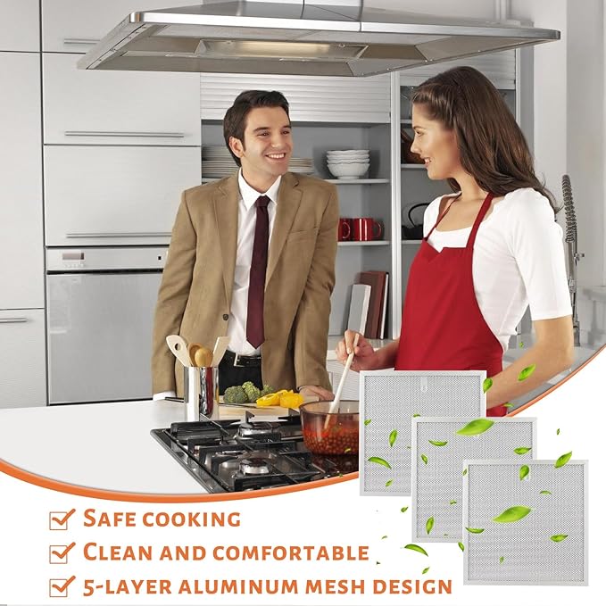 1 Pack S99010467 Range Hood Filter Replacement 5 Layer Aluminum Mesh Hood Grease Filter Fit for Broan Range Hood Filter BXT1 &Nutone AR1 series 99010467