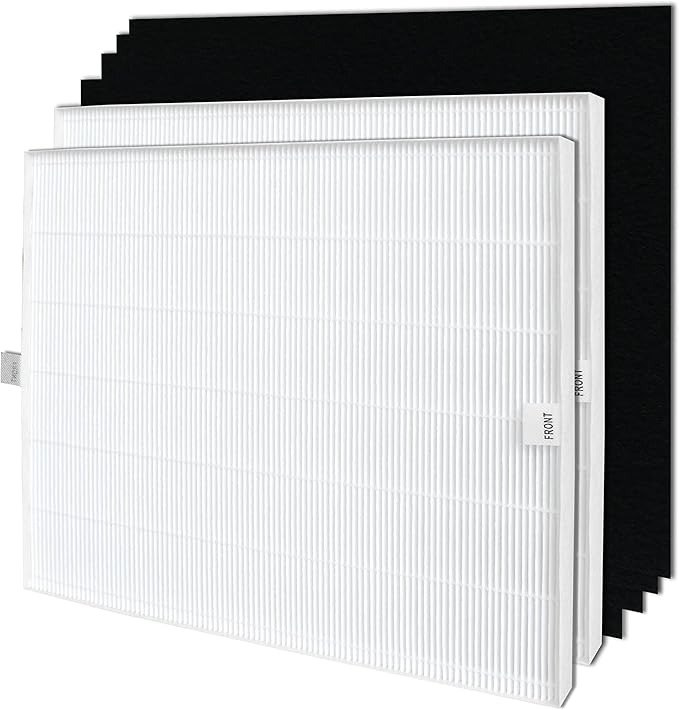 Climestar Premium True HEPA Filter Compatible with Coway AP-1512HH, AP-1518R, AIRMEGA 200M Mighty Air Purifier Part# 3304899 Replacement Filter. Set of 2 HEPA Filters and 4 Prefilters