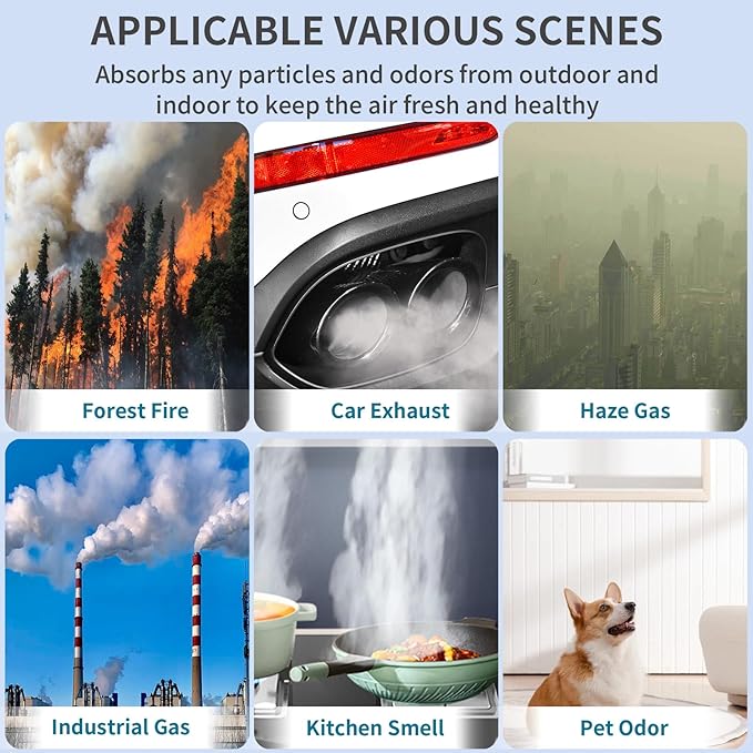 HPA300 Replacement True HEPA Filters (6-Pack) Compatible with Honeywell HPA100/200/300 and 500 Series, Air Purifier Filter Replacement for Honey Well, True HEPA Air Filter for Dust, Pollen