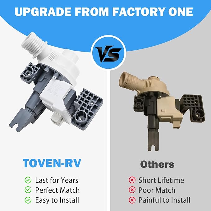 W10876600 W10727777 Washer Drain Pump Assembly Compatible with Whirlpool Kenmore Maytag Crosley Top Load Clothes Washing Machine Replacement Parts W10876600VP AP6004933 PS11738156 B25-3A04