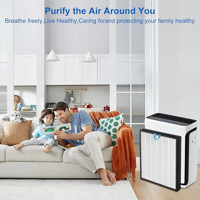 Vital 100S Replacement Filter Compatible with Levoit Smart WiFi Vital 100S Air Puri-Fier, 3-in-1 H13 Filter and High-Efficiency Activated Carbon Filter, Vital 100S-RF, 2 Pack.