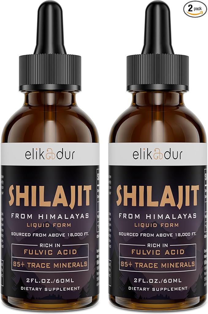 Shilajit Resin Organic Liquid Supplement, Shilajit Himalayan Organic, Shilajit Liquid Drop, Shilajit Drop Contain 85 Trace Minerals, Alternative to Resin & Capsules,120 ml