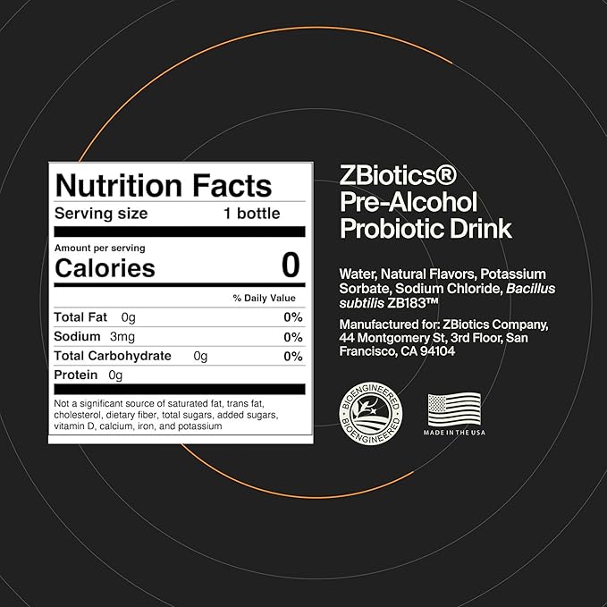 ZBiotics — Feel Better After Drinking, Wake Up Refreshed, Science-Backed, Patented Probiotic for Easier Mornings, Travel-Friendly, 3-Pack of 0.5 Fl Oz Bottles