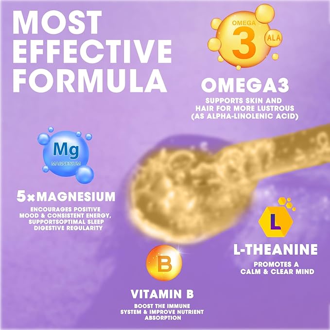 Magnesium Complex Liquid Drops, Magnesium Glycinate with Oxide, Taurate and Citrate, Calm Magnesium for Bone, Heart, Muscle, Sleep & Digestion, High Absorption, Pineapple Flavor, 2 Fl Oz