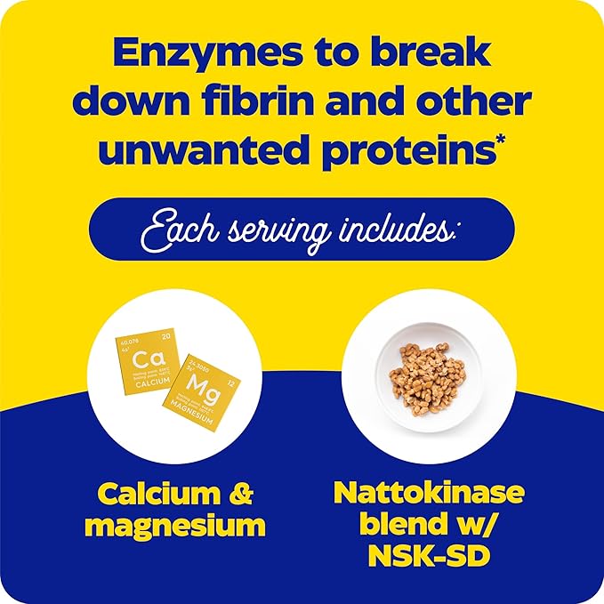 Enzymedica, Natto-K, Nattokinase Supplement, Promotes Heart Health & Circulation, 30 Count