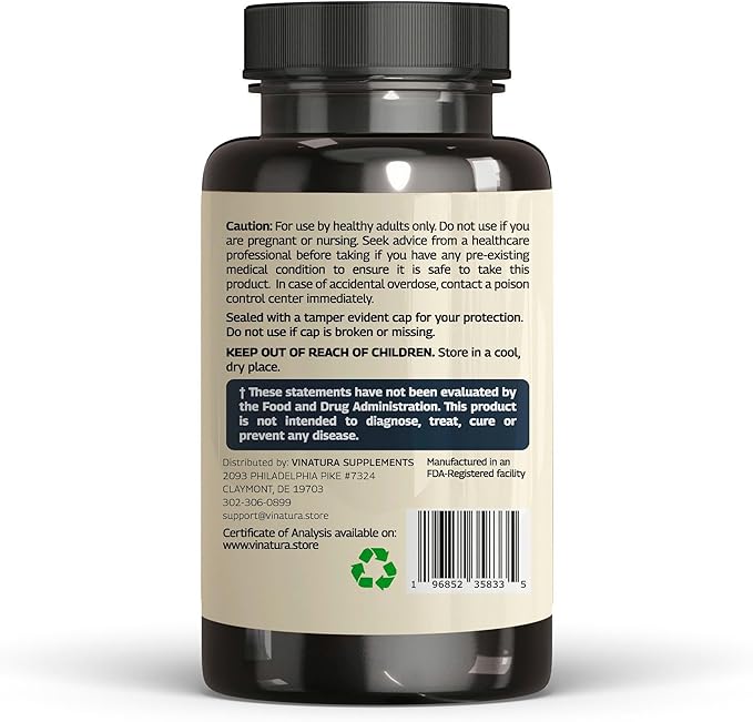 Red Vine Leaf Extract - Horse Chestnut, 1300mg/serving *USA Made and Tested* Circulation and Vein Support for Healthy Legs - Helps Blood Flow, Leg Circulation - 60 Capsules (30 Servings)