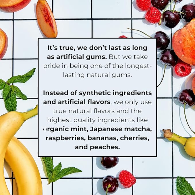 Refresh Gum, Xylitol, Natural, Sugar Free, Aspartame Free, Plastic Free, Natural Flavors & Organic Ingredients, Non GMO, Gluten Free, Vegan, Peppermint & Garden Mint