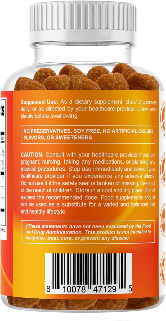 Vitamatic Turmeric Gummy with Ginger & Black Pepper Extract – 60 Vegan Gummies Each | 2 Pack (120 Gummies) 95% Curcuminoids – Powerful Antioxidant & Inflammatory Support