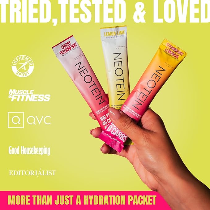 Electrolyte Powder Packets with 10g Protein & Collagen - Hydration Packets - Zero Sugar, NO Fillers, NO Carbs | Tropical Pineapple | 40 Calories | Keto & Paleo | Pack of 15