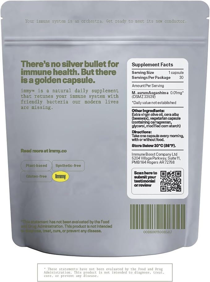 IMMY Immune Supplement for Mood Support and Gut Health, 30 ct. - Supports Joint Relief, Focus & Mood Support, Natural Calming Aid