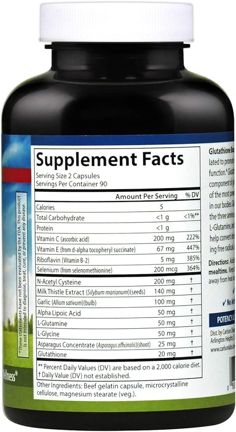 Carlson Labs Glutathione Booster, 180 Capsules