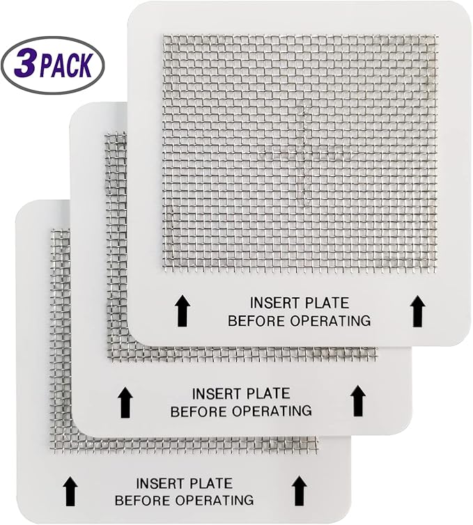 Universal Ceramic Ozone Plates for Generic Ozone Generators Washable Purification Air Purifier, 4.5" x 4.5" Inches Replacement Ozone Plates (3Pack)