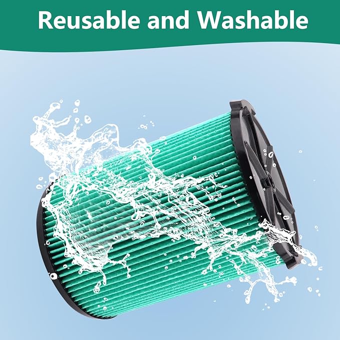 2 Pack VF6000 Filter for Ridgid 5-20 Gallon Wet Dry Vacuums, 5-Layer Hepa Filter, Fit models WD5500 WD0671 WD6425 WD7000 WD1280 WD1851 WD1680 WD1956