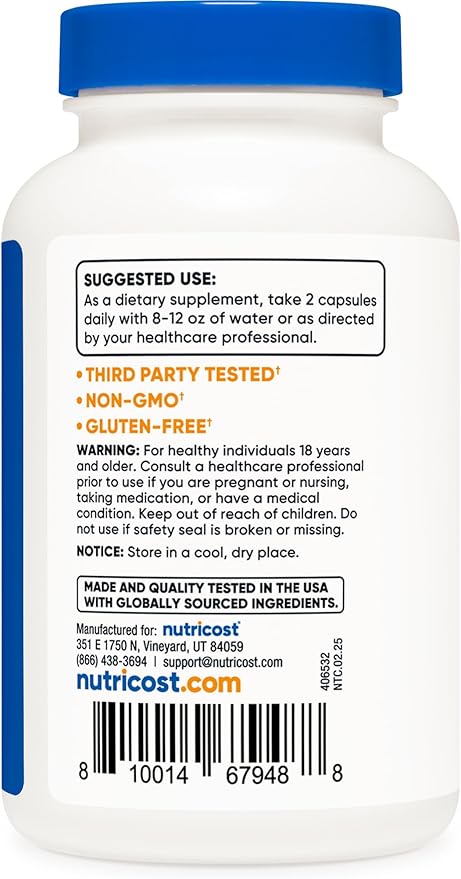 Nutricost Resveratrol 700mg, 120 Capsules - Vegan, Gluten Free, Non-GMO