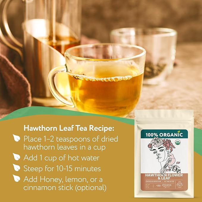 Super Value Pack 5 LB โ Organic Hawthorn Leaf and Flower Tea - Hawthorne Leaves & Flowers for Herbal Tea โ Natural Heart Health Support