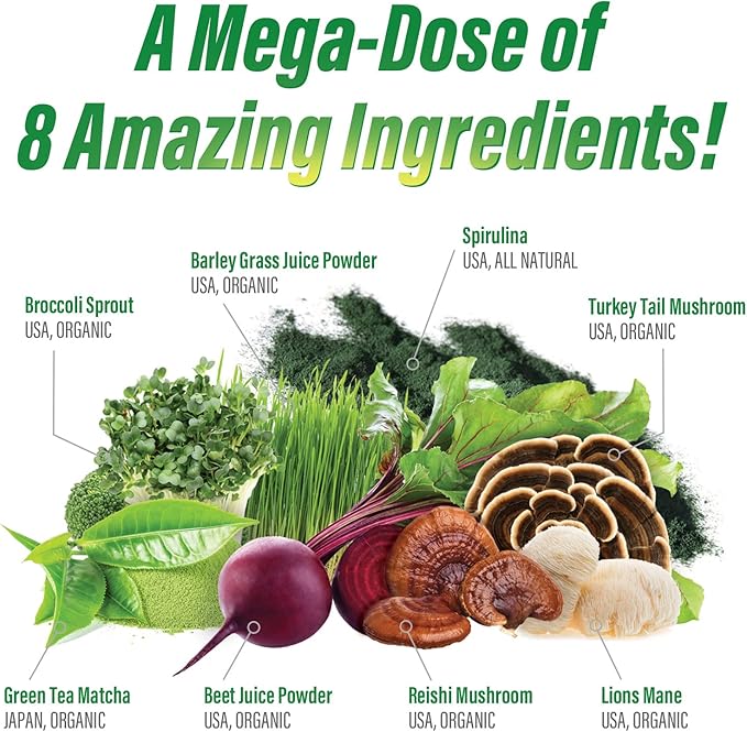 Myogenix MyoVite SuperGreens – Greens Powder Daily Supplement – Enhance Digestion, Strengthen Immunity & Improve Alkalinity – Locally Grown Greens – Berry Tropical (30 Servings)