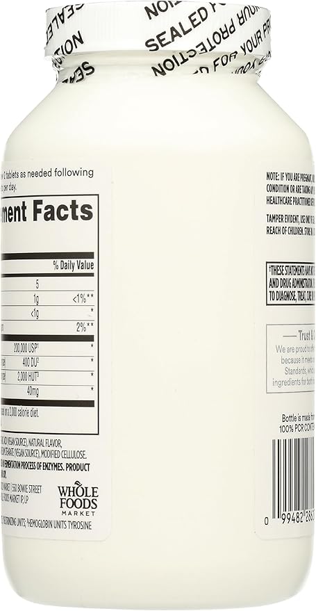 365 by Whole Foods Market, Papaya Enzymes, 500 Chews