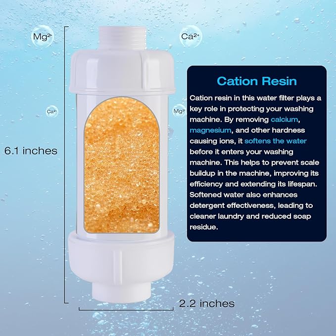 H&G Lifestyles Inline Sediment Anti-Scale Filter, Water Hose Filter, Reduce Water Hardness,with 3/4" GHT Prevents Scale Build Up On Washing Machine Water Heater Patio Swamp Cooler and Plant 2 Packs