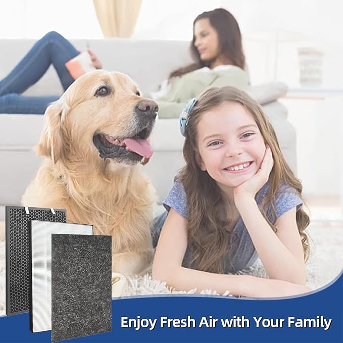 2 Packs Air220 Air320 Replacement Filter Compatible with Bissell Air220 Air320 2768A 2609A Air Purifier - Including Air Filters + Pre-Filters & Activated Carbon Filters - Compare to# 2677 2678 2804