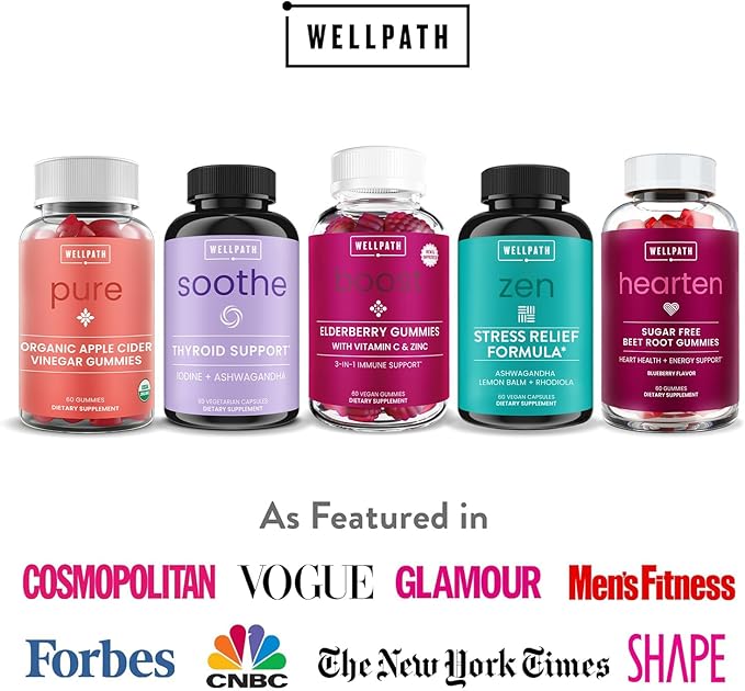 WellPath Zen Stress Relief Supplement + Mood Support (180 ct) | Calm, Stress & Energy Aid | Ashwagandha Root, Rhodiola Rosea, L-Theanine, Lemon Balm | Herbal Capsules
