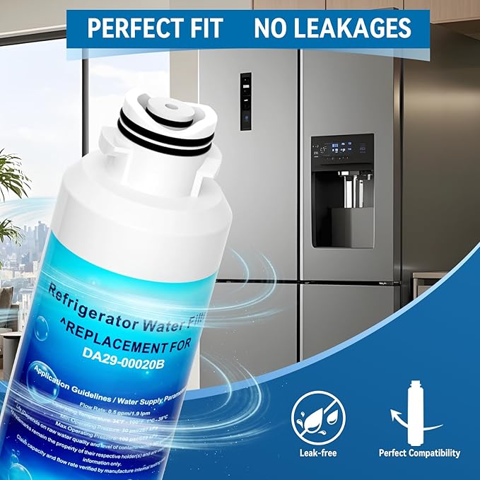 DA29-00020B Water Filter for Samsung HAF-CIN/EXP, DA29-00020B, HAF-CIN, RS25J500DSR, RF28HMEDBSR, RF4287HARS, RF28HFEDBSR (3 Count Pack Of)