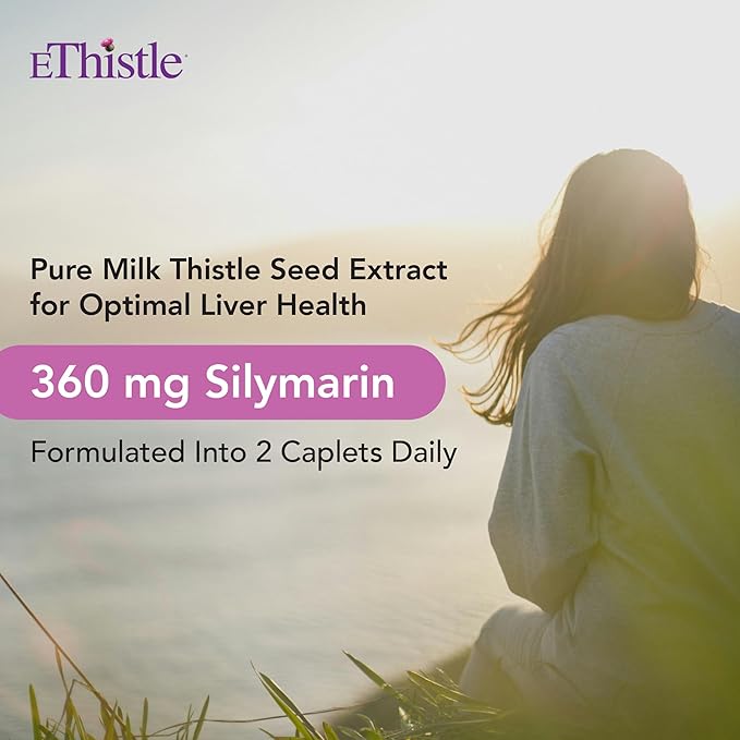 Liver Wellness Dietary Supplement, Milk Thistle & Vitamin E Liver Health Formula, Caplets 180 Count