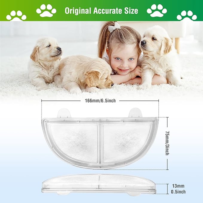 3 Pack Replacement Filters for WF20/CF20 Wireless Pump Cat Water Fountain, ZEKIRY Cat Water Fountain Filters, Triple Action Pet Fountain Filter Replacement