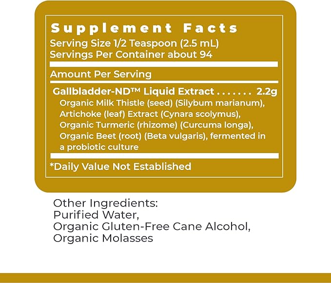 Premier Research Labs Fermented Gallbladder-ND - Gallbladder Cleanse, Milk Thistle and Artichoke Extract, Milk Thistle Liquid Drops, Tincture Supplement with Antioxidants, Turmeric - 8 Fl Oz Bottle