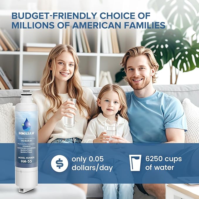 11032531 Filter Replacement - Compatible with Ultra Clarity Pro Water Filter Bosch, Thermador Water Filter Replacement for BORPLFTR50, BORPLFTR55, 12033030, 12028325, 11025825, 2PACK