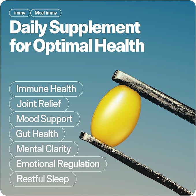 IMMY Immune Supplement for Mood Support and Gut Health, 30 ct. - Supports Joint Relief, Focus & Mood Support, Natural Calming Aid