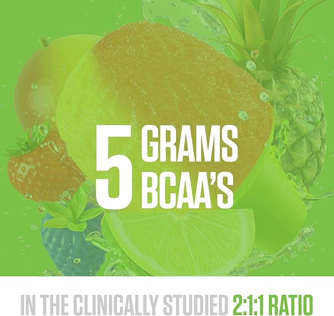 RYSE BCAA EAA Powder - Tropical Snocone - 5g Branched Chain Amino Acids, 3g Essential Aminos, Sugar-Free Electrolytes for Pre & Post Workout Muscle Recovery, Hydration and Strength - 30 Servings
