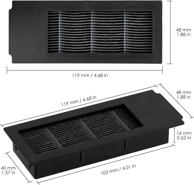 (5 Pack) Replacement HEPA Filter Compatible with ECOVACS DEEBOT X2 Omni / X2 Pro / X2 Robotic Vacuum Cleaner, HEPA Filters Accessory Kit 5 Pieces