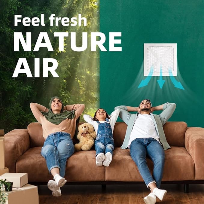 (4 Pack) 14x14x1 Furnace Air Filters, MPR 1900 & FPR 10, MERV 13 Pleated Air Filter (Actual Size: 13.75x13.75x0.75 inch)