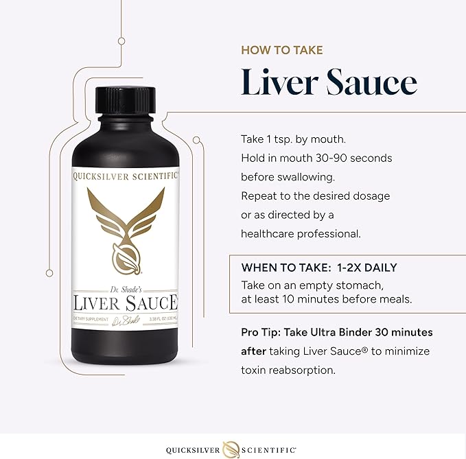 Quicksilver Scientific Liver Sauce - Liposomal Liver Detox with DIM, Quercetin, Lipoic Acid, Milk Thistle and Dandelion Root Supplement - Supports Bile & Toxin Momentum (100 ml / 3.38 oz)