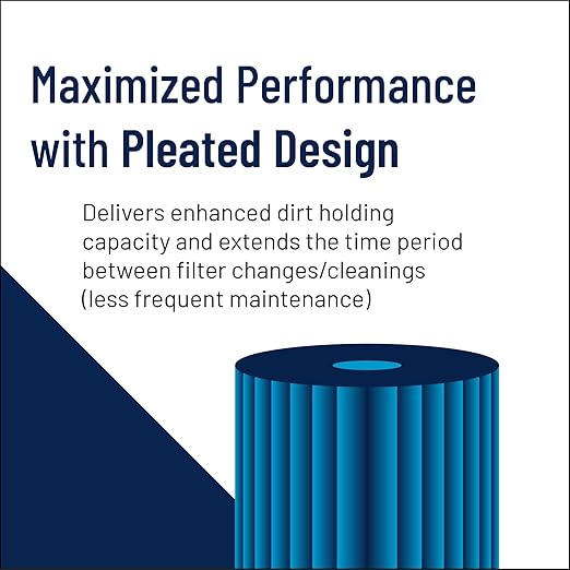 Pentair Pentek R50-BB Big Blue Sediment Water Filter, 10-Inch, Whole House Pleated Polyester Filter Cartridge, 10" x 4.5", 50 Micron, Pack of 2