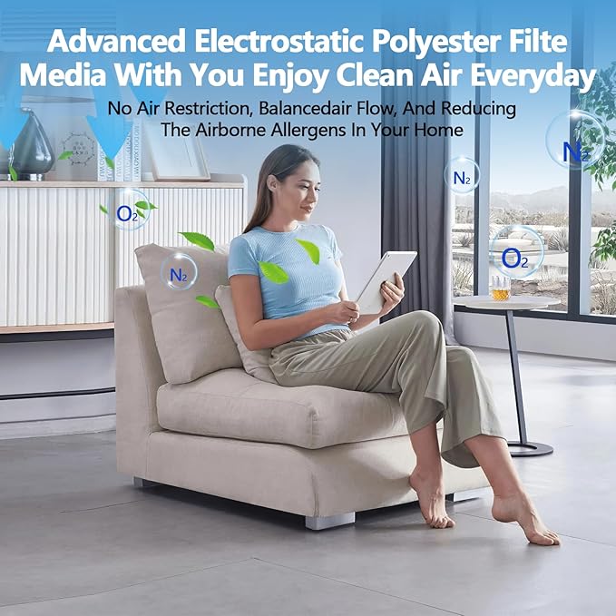 12" x 120" Air Vent Filters, with 48Pcs Adhesive Hook Tape, Cut to Size Air Filter Material HVAC Furnace Filters Kit MERV 8 Triple Vent Filter for Home Floor Register, Ceiling, Grilles