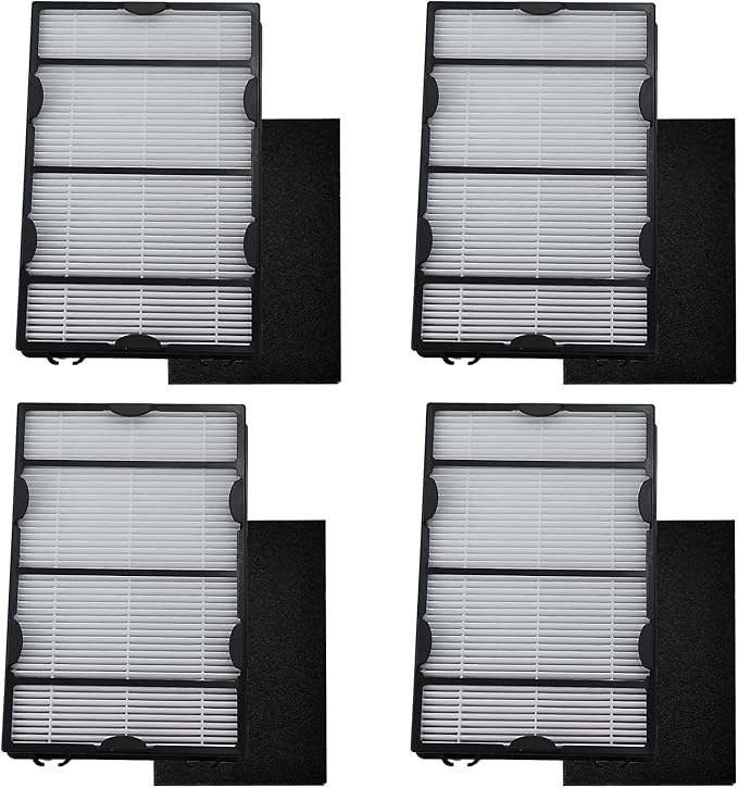 4Pcs HAPF600 HEPA Replacement Filters Kit Replacement for Holmes HAP615 HAP625 HAP725 HAP750 Air Purifier Filter B