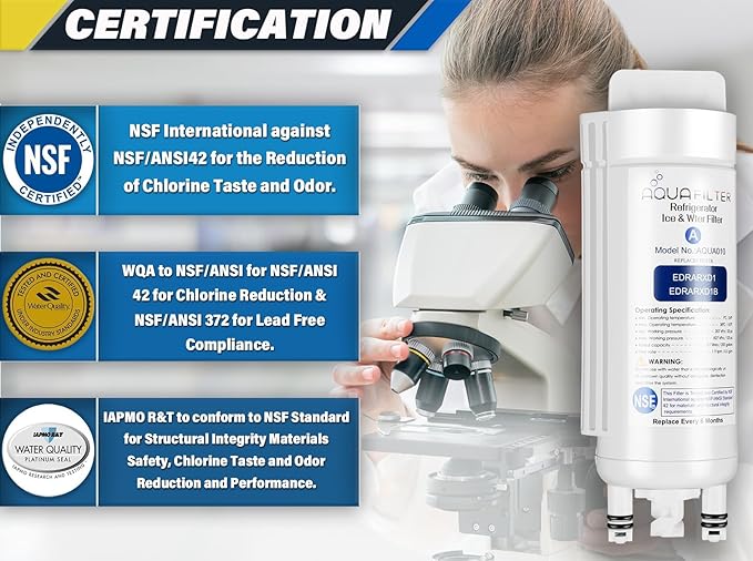 EDRARXD1 Water Filter Replacement, Compatible with EDRARXD1, Filter A, EDRARXD1B 1 PACK