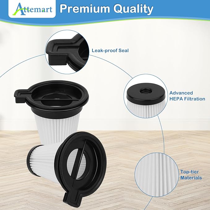 6 Pack HEPA Filter Compatible with Wyze Cordless Vacuum Cleaner Replacement Filters, Compare to part #WCVRHF for Wyze Handheld Cordless Vacuum, Washable Filters Replacement for Wyze