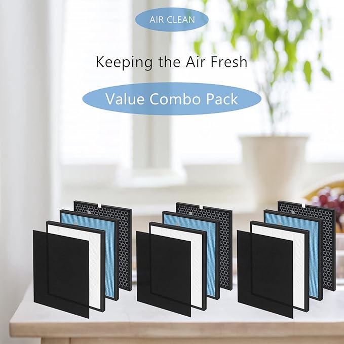 3-Set 10L Pro HEPA Filter Replacement Kit Compatible with Okaysou Airmax 10L Pro and Aiibot-A300 Air Cleaner Purifiers