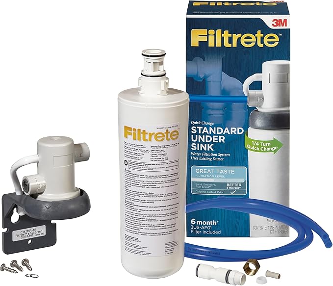 Filtrete Standard Under Sink Quick Change Water Filtration System 3US-AS01