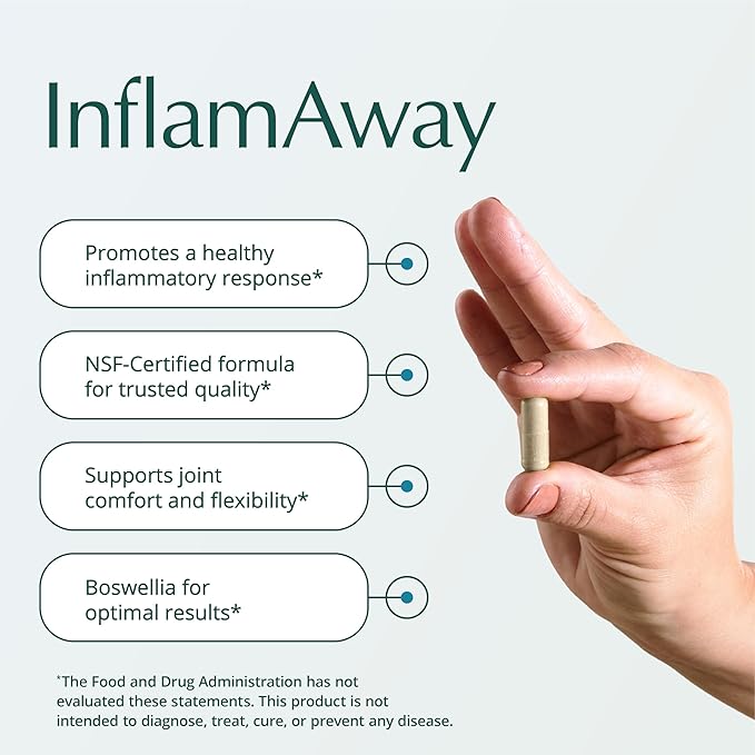 Natura Health Products InflamAway Supplement - Modulate a Healthy Inflammatory Response - Featuring Boswellia Serrata, Bromelain, Ginger, Black Pepper (BioPerine) and Chinese Skullcap (90 Capsules)