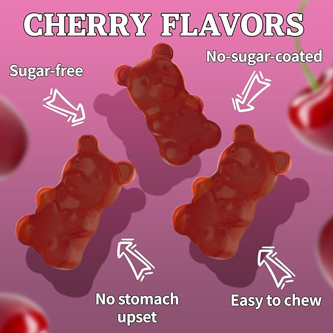(2 Pack) OALSE Tart Cherry Iron Supplement for Women & Men, Iron Gummies with Calcium, Zinc, Folate & Vitamin C & B12 for Immune Support, (120 Count) - Sugar Free,Vegan