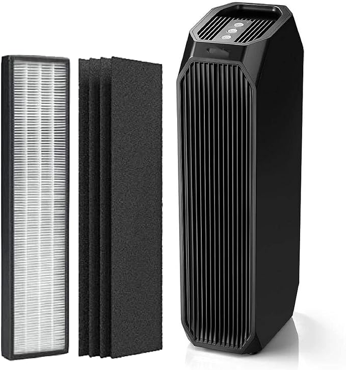 Nispira NEA-F1 NEA-C1 True HEPA Filter Activated Carbon Filter Replacement For Eureka NEA120 Toshiba Smart WiFi Danby DAP143AW-UV DAP143BAB-UV Air Purifier. 1 Set