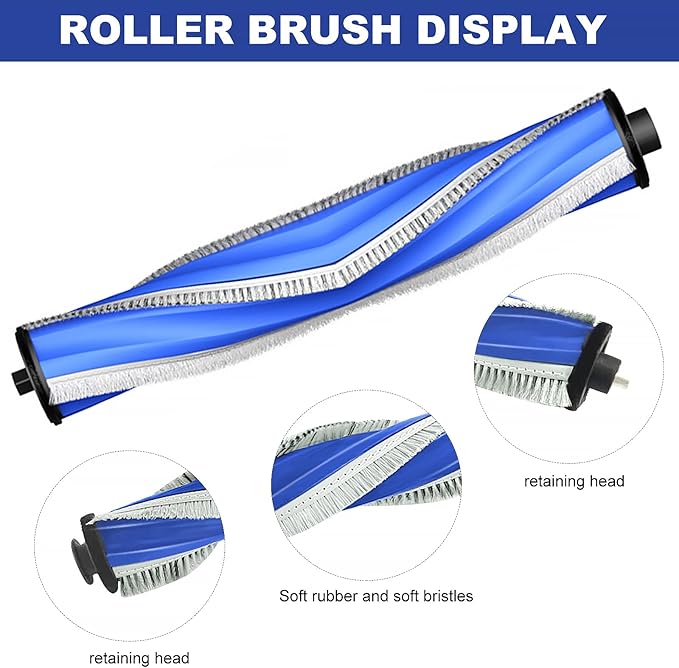 Replacement Accessories Parts Compatible with ECOVACS DEEBOT T30S Combo Robot Vacuum Cleaner.(2 Main Brush,6 Side Brushes,6 Hepa Filters,8 Mop Pads,6 dust Bags)